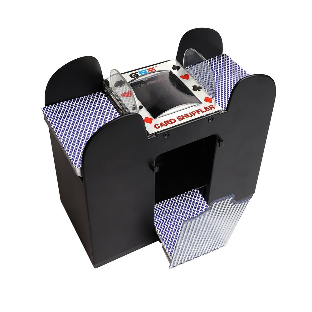 GSE Games & Sports Expert Automatic Card Shuffler for 6 Deck Cards, Battery-Operated Shuffler Machine for Playing Cards, Blackjack, Texas Hold'em, Canasta, Bridge, UNO Card Games
