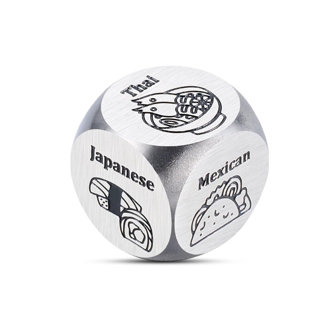 STVK First Valentine Gift for Boyfriend - Fast Food Decision Dice, His and Hers Gifts for Couples, Anniversary Iron Gifts for Couples, Date Night Ideas for Valentines Day, Bachelorette Party Games