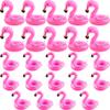 24 Pack Inflatable Flamingo Drink Holder Flamingo Drink Float Blow Up Flamingo Cup Holder for Summer Hawaiian Beach Party Pool Water Games, 2 Sizes view 1