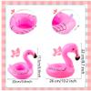 24 Pack Inflatable Flamingo Drink Holder Flamingo Drink Float Blow Up Flamingo Cup Holder for Summer Hawaiian Beach Party Pool Water Games, 2 Sizes view 2