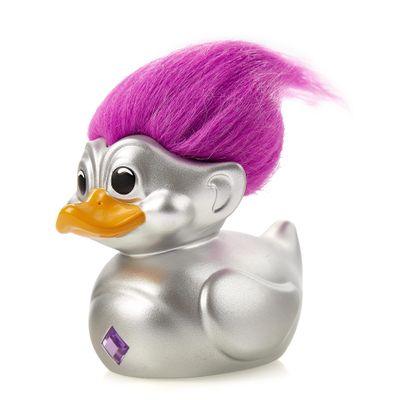 TUBBZ First Edition Silver Troll Collectible Vinyl Rubber Duck Figure - Official Good Luck Trolls Merchandise - Kids TV, Movies & Video Games