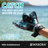 Waboba Catch Water Gloves Pro Water Bouncing Ball Set - for Beach Games & Swimming Pool Toys  2 Baseball Style Mitts for Catching Water Balls  One Size Ambidextrous Design, Black view 2