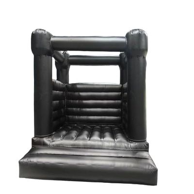 10FT Black Bounce House Castle, Commercial PVC Inflatable Jumping Castle with Air Blower, Suitable for Wedding,Birthday,Parties Decorations, Adult,Kids (10x10x8FT)