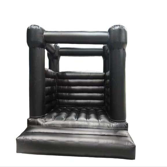 10FT Black Bounce House Castle, Commercial PVC Inflatable Jumping Castle with Air Blower, Suitable for Wedding,Birthday,Parties Decorations, Adult,Kids (10x10x8FT)