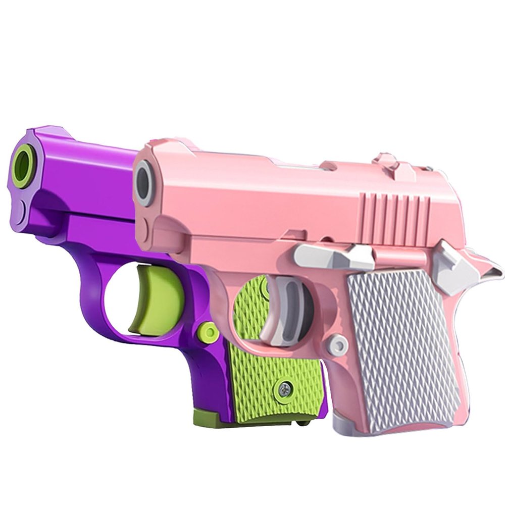 Asix Toy Fidget Pistol Toy, Stress Relief Sensory Toy for Adults and Kids, Purple and Blue, 1122-1A