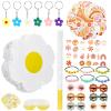Saysurey Groovy Daisy Flower Favors Including Retro Hippie Groovy Piata Set Retro Flower Sunglasses Daisy Headbands Boho Stickers Keychains for Hippie Party Gifts Birthday Party view 1