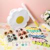 Saysurey Groovy Daisy Flower Favors Including Retro Hippie Groovy Piata Set Retro Flower Sunglasses Daisy Headbands Boho Stickers Keychains for Hippie Party Gifts Birthday Party view 3