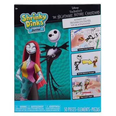 Shrinky Dinks Junior Disney Tim Burtons The Nightmare Before Christmas Activity Kit, 50-Pieces, Easter Basket Fillers, Gifts, Presents, Kids Toys for Ages 5 Up by Just Play