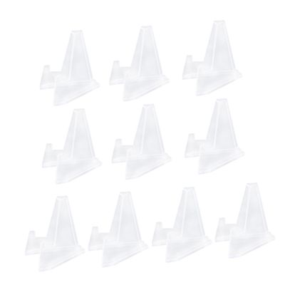 EXCEART 20pcs Transparent Holder Stands Plastic Display Racks for Medals Collectibles and Memorabilia for Showcasing Your Collection