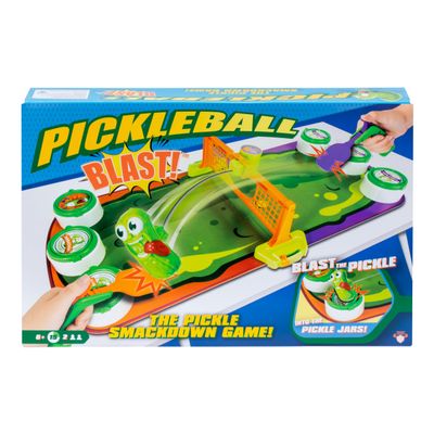 Pickleball Blast - The Pickle Smackdown Game, Players Will Love to Smash The Wildly Wiggling Pickle with Their Pickleball Paddle & Try to Flip Over The Pickle Jar Lids to Win, for 2 People, Aged 6+