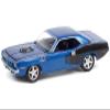 1970 Plymouth Barracuda Custom Hardtop Blue Metallic and Black with Modern HEMI Lettering (Lot #720) Barrett Jackson Scottsdale Edition Series 7 1/64 Diecast Model Car by Greenlight 37230C view 1