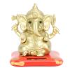 CDQL Car Solar Bobble Head Toy,Mini Ganesha Decoration,Exquisite Environmentally Friendly Elephant Swinging Dancing Toy for Dashboard Home Window Desk Decor,Gold view 1