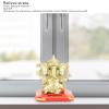 CDQL Car Solar Bobble Head Toy,Mini Ganesha Decoration,Exquisite Environmentally Friendly Elephant Swinging Dancing Toy for Dashboard Home Window Desk Decor,Gold view 3