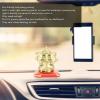 CDQL Car Solar Bobble Head Toy,Mini Ganesha Decoration,Exquisite Environmentally Friendly Elephant Swinging Dancing Toy for Dashboard Home Window Desk Decor,Gold view 4