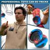 C2 Yoyo Professional for Beginners and Adults, Dual Function yoyos, Metal Yoyo with Bag, Gloves, 10 Yo-Yo Strings and Responsive Bearings Kit-Black Blue Red view 2