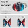 C2 Yoyo Professional for Beginners and Adults, Dual Function yoyos, Metal Yoyo with Bag, Gloves, 10 Yo-Yo Strings and Responsive Bearings Kit-Black Blue Red view 3