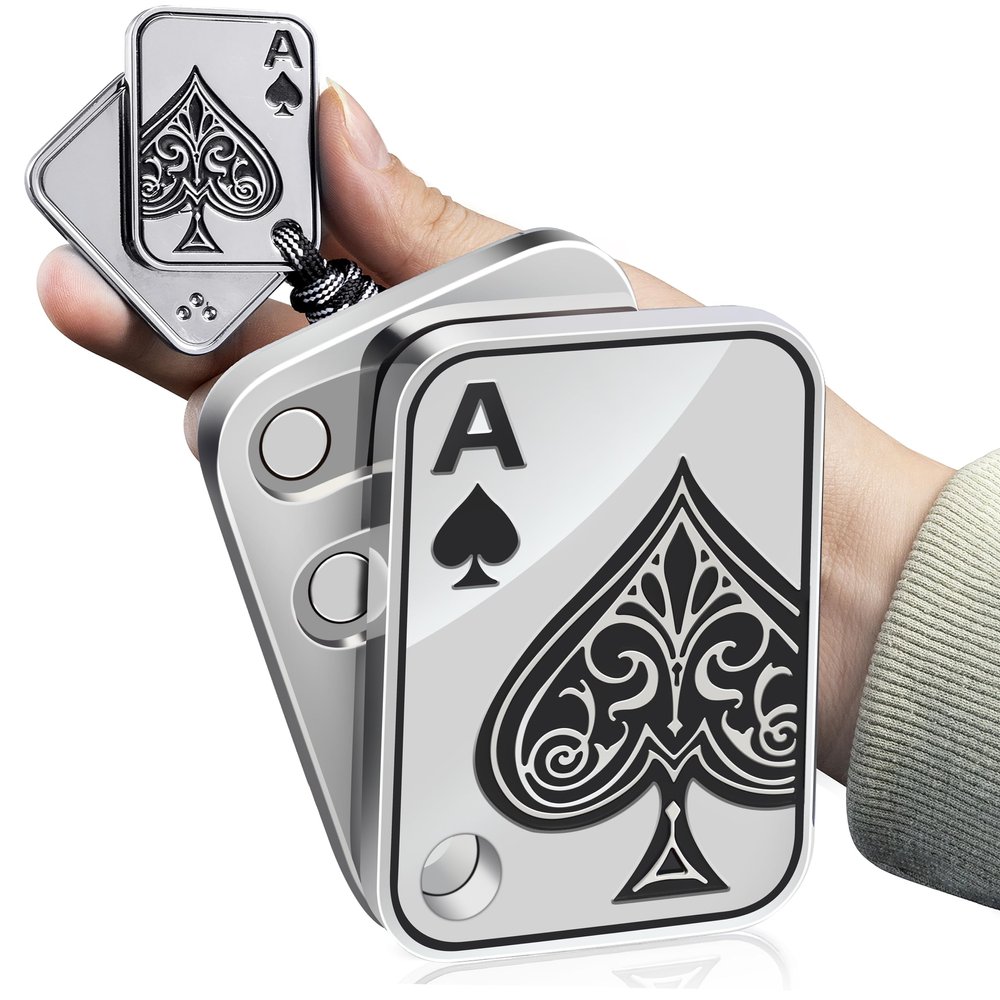 D.G.PLAYER Fidget Slider - Pendants Magnetic Fidget Toys Adults to Relieve Stress, Tension, Anxiety - Improve Focus - Find Inspiration Portable Design (Silver)
