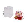 Solar Powered Lucky Cat,Lucky Cat Waving Arm,Bright Colors Energy Saving Solar Waving Cat, Lucky Wealth Welcoming Cat for Home Car Desktop Ornament (L) view 2