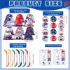 Paterr 102 Pcs Hockey Party Favor Supplies Set Include Hockey Drawstring Bags Silicone Bracelets Badge Buttons Spiral Notebooks Pencils and Erasers Bookmarks and Stickers for Gifts view 2