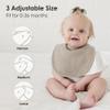MairMore 8-Pack Baby Muslin Bibs, Soft Cotton Drool Bibs for Boys Girls, Adjustable and Absorbent Newborn Bib Set for Feeding and Drooling view 2