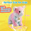 Colorful Robot Cat Plush Stuffed Animal Interactive Cats Meow Kitten Touch Control, Electronic Pet, Robotic Kitty Toy, Animated Toy Cats for Girls Baby Kids L:12" view 4