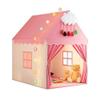 DPCC Pink Kids Play Tent with Mat, Cloud and Ball Lights Large Playhouse for Children and Girls Princess Castle Tent for Bed- Indoor & Outdoor Camping Tent(Cloth Door & Metal Rack) view 1