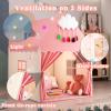 DPCC Pink Kids Play Tent with Mat, Cloud and Ball Lights Large Playhouse for Children and Girls Princess Castle Tent for Bed- Indoor & Outdoor Camping Tent(Cloth Door & Metal Rack) view 4
