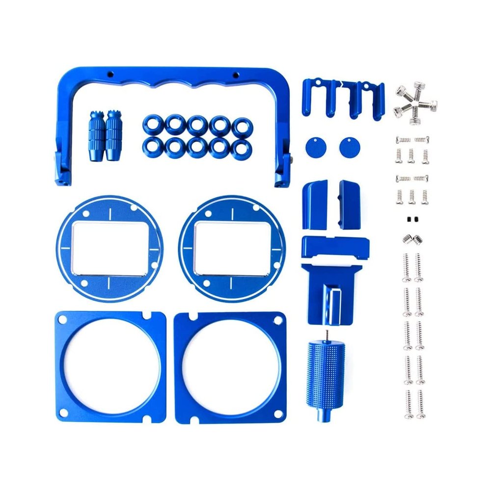 RADIOMASTER TX16S MKII V4.0 CNC Upgrade Parts Set Fit for TX16S V3 V4 Hall Gimbal Radio (Blue)