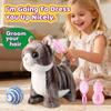 Grey Robotic Cat Toy for Kids Remote Control Walking Kitten for Girls with Leash Electronic Pet Set That Meow and Purrs Animated Robot Kitty Interactive Plush for Toddlers Baby view 3