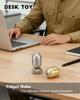Atomic-Style Metal Fidget Toys for Adults, 3-in-1 Desk Toy with Spinner and EDC Clicker, Cool Gadgets for Stress Relief, Unique Gift for Men & Teens (Stainless Steel) view 3