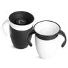 Munchkin Sippy Cup for 6 Month Old and Up, Spill Proof Miracle 360 Toddler Cups with Transition Handles, 7 Ounce, 2 Pack, Black/White view 3