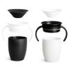 Munchkin Sippy Cup for 6 Month Old and Up, Spill Proof Miracle 360 Toddler Cups with Transition Handles, 7 Ounce, 2 Pack, Black/White view 4