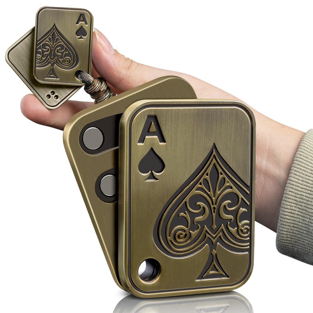 D.G.PLAYER Fidget Toys Adults - Pendants Magnetic Fidget Slider to Relieve Stress, Tension, Anxiety - Improve Focus - Find Inspiration Portable Design (Gold)