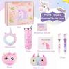 Haclury Unicorn Valentine's Day Gifts Set for Girls Kids Toys Birthday Gift Box for Teen Girl, Easter Gifts for Kids Gift Age 6-8 Basket with Stainless Steel Tumbler/Crossbody Bag/Unicorn Headband view 2