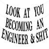 Look at You Becoming an Engineer Banner, Congrats Grad/You Did It/Congratulations Sign, Engineer Degree Graduation Party Decorations Supplies view 1