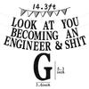 Look at You Becoming an Engineer Banner, Congrats Grad/You Did It/Congratulations Sign, Engineer Degree Graduation Party Decorations Supplies view 2