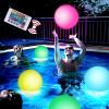 3 otters 4PCS Light Up Beach Balls, 12" Glow Pool Balls with Remote Control LED for Summer Parties Pool Decorations view 1