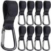 1-10pcs Stroller Hooks Buckles Clip Aluminum Alloy Carabiner Cart Organizer Diaper Bag Shopping Pram Hook Buckle Stroller Hanger (Color : 10pcs) view 2