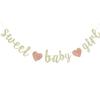 BEISHIDA Champagne Glitter Girl Baby Banner,NO DIY, Pre-Strung Baby Gender Party Banner For Girls, Girls Shower Decorations,First Birthday Sweet party supplies view 1
