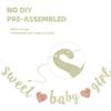 BEISHIDA Champagne Glitter Girl Baby Banner,NO DIY, Pre-Strung Baby Gender Party Banner For Girls, Girls Shower Decorations,First Birthday Sweet party supplies view 3