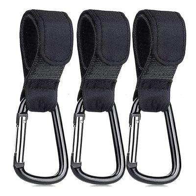 1-10pcs Stroller Hooks Buckles Clip Aluminum Alloy Carabiner Cart Organizer Diaper Bag Shopping Pram Hook Buckle Stroller Hanger (Color : 3pcs)