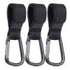 1-10pcs Stroller Hooks Buckles Clip Aluminum Alloy Carabiner Cart Organizer Diaper Bag Shopping Pram Hook Buckle Stroller Hanger (Color : 3pcs) view 1