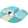 Fulvari 9 Piece Soft Climb and Crawl Activity Playset, Soft Foam Tunnel Climber, Indoor Active Playset for Crawling and Sliding view 1
