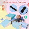 Fulvari 5 Piece Climb and Crawl Activity PlaySet, Including Slide Ramp,Cylinder Block and Semicircle Block,Soft Foam Indoor Active Playset for Stacking Crawling and Sliding at Home view 4