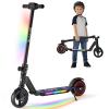 SIMATE Electric Scooter for Kids, Motorized E-Scooters with Colorful Front Light and Pedal Lights, LED Display & Foldable, Dual Braking System, Top 8.7mph & 5 Miles, Gifts for Kids, Girls, Boys, Teens view 1