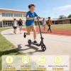 SIMATE Electric Scooter for Kids, Motorized E-Scooters with Colorful Front Light and Pedal Lights, LED Display & Foldable, Dual Braking System, Top 8.7mph & 5 Miles, Gifts for Kids, Girls, Boys, Teens view 4