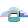 Fulvari Toddler Foam Climbing Blocks,Grow-n-Learn Tunnel Climber,Including Single-Tunnel Foam Climber,Slide Stairs and Ramp,Soft Foam Indoor Active Playset for Crawling and Sliding at Home view 1