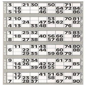750 Bingo Cards Booklet (Grey)