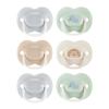 Tommee Tippee Anytime Matte Newborn Pacifiers, 0-6 Months, Symmetrical Baglet, BPA-Free Binkies, Blue and Green, Pack of 6 view 1
