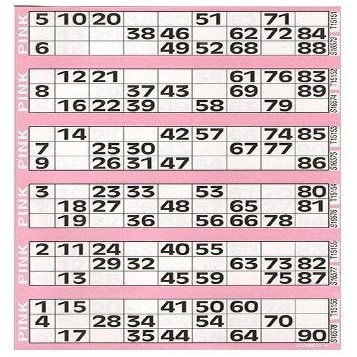 750 Bingo Cards Booklet (Pink)